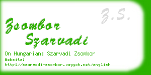 zsombor szarvadi business card